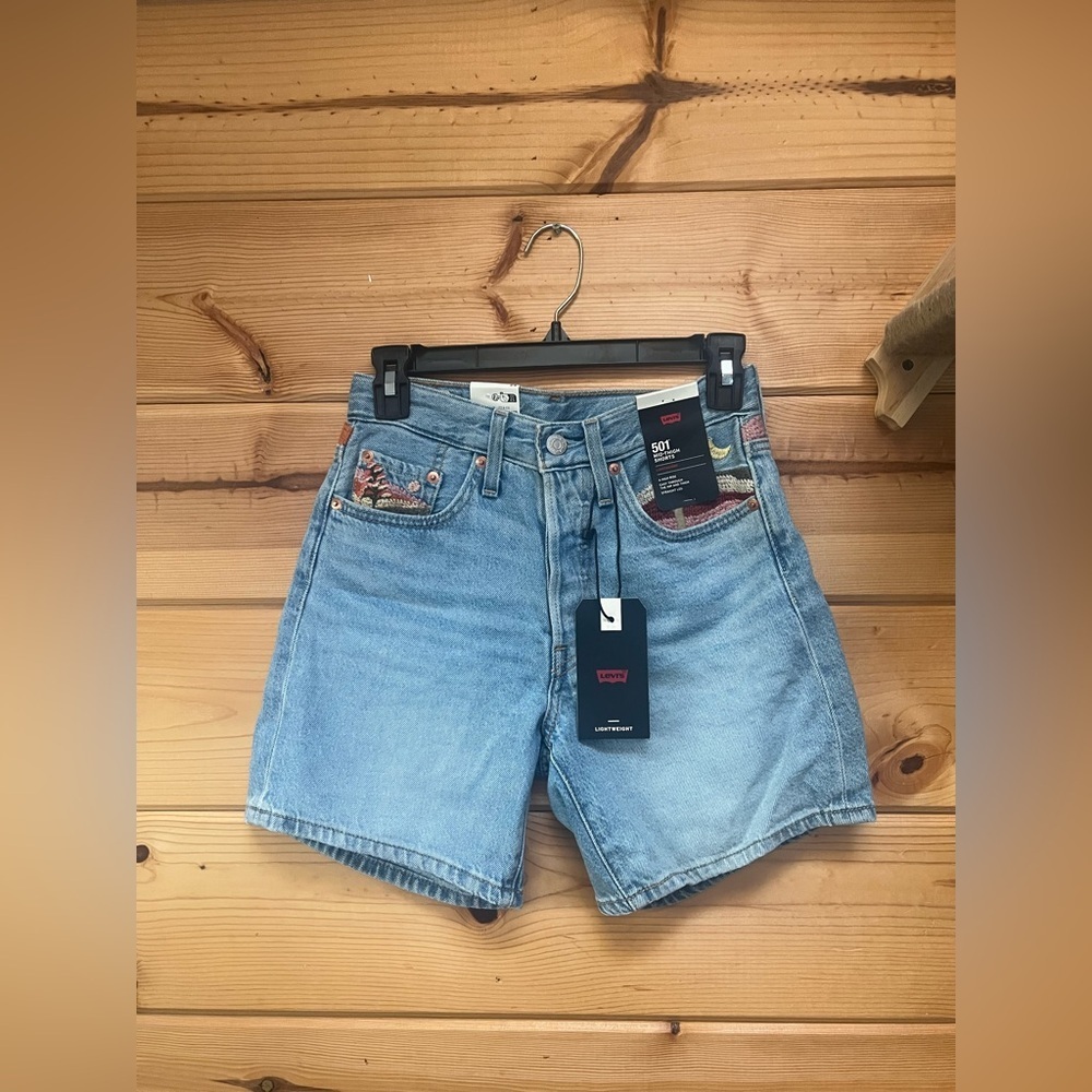 Levi’s Women 501 Mid-Thigh Denim Shorts
